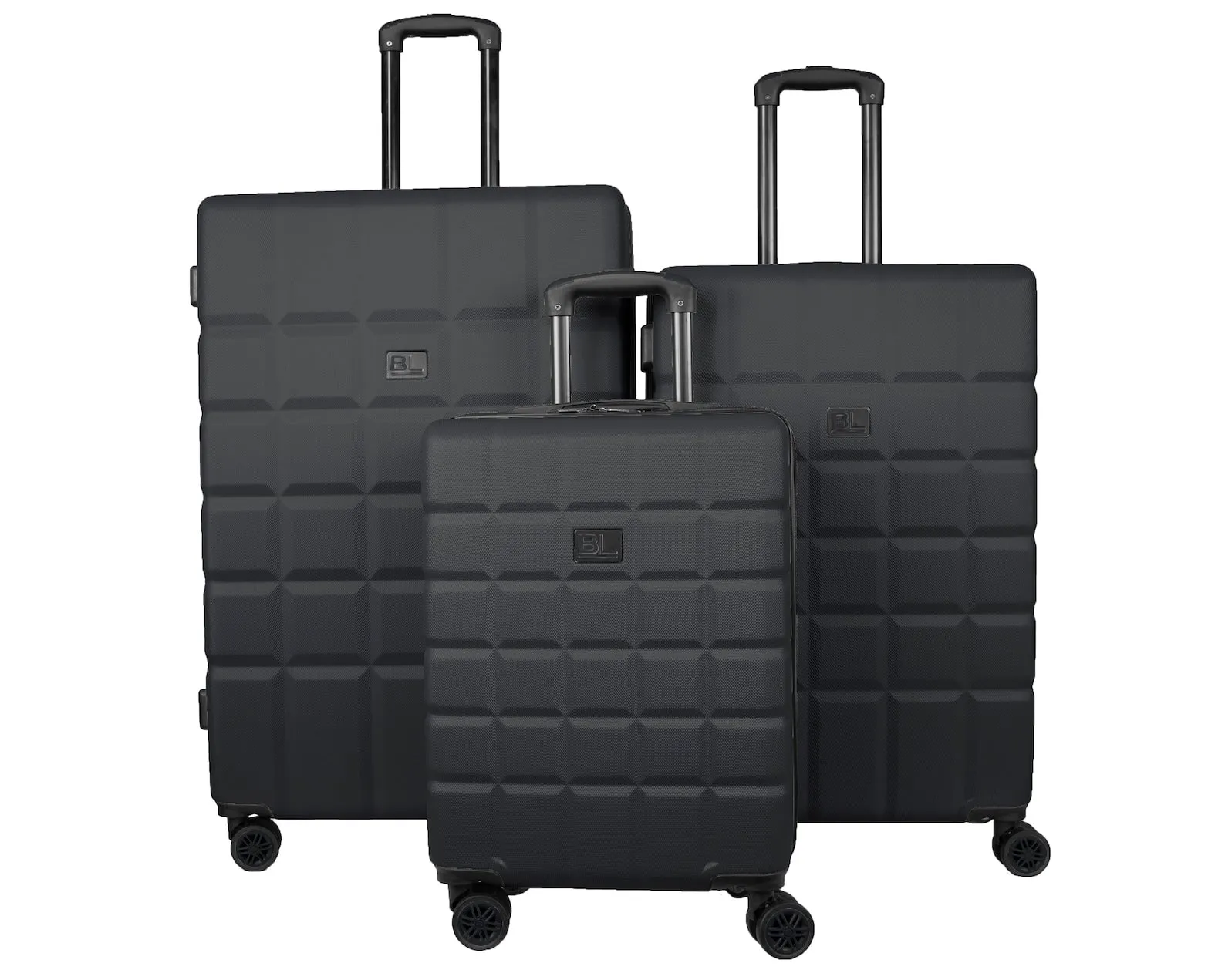 Hard Shell Suitcase with 4 Spinner Wheels Travel Luggage - Black