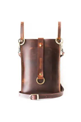 Hazelnut Brown Leather Phone Bag