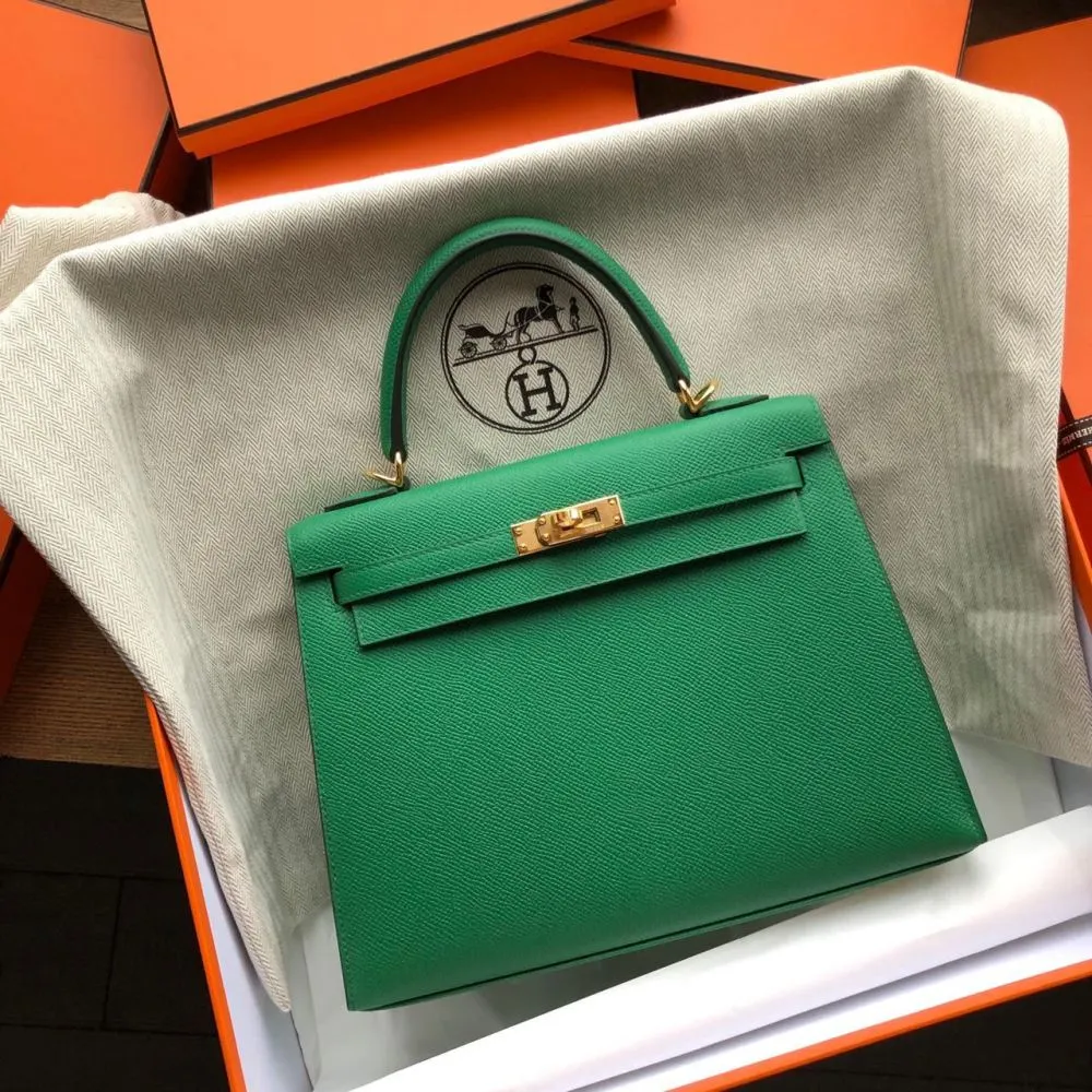 Hermès Kelly 25 Cactus Epsom Gold Hardware GHW