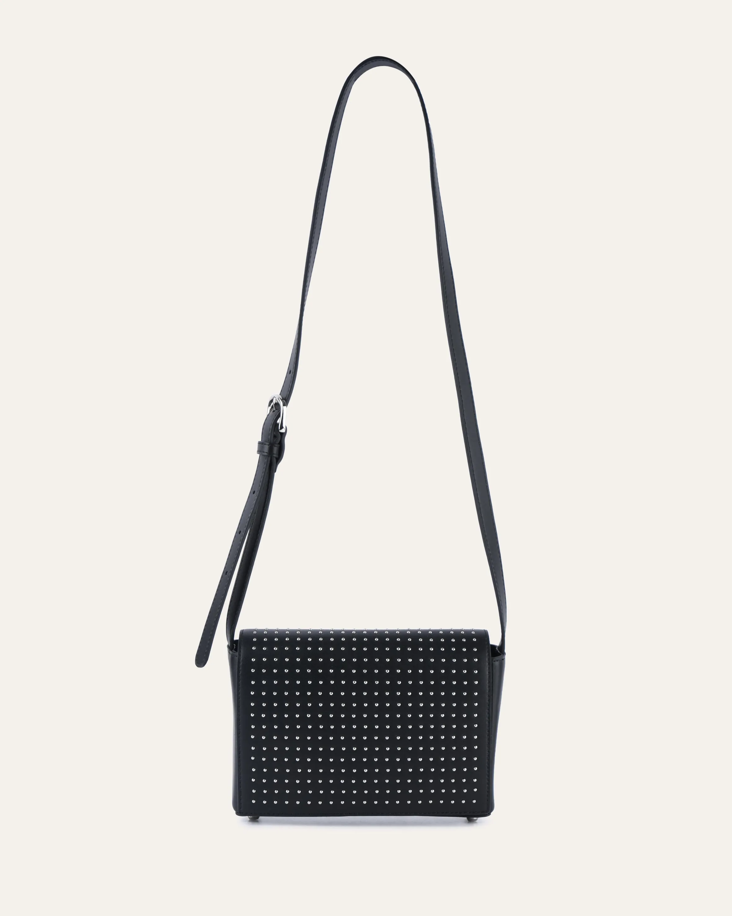 HUGO CROSS BODY BAG BLACK LEATHER