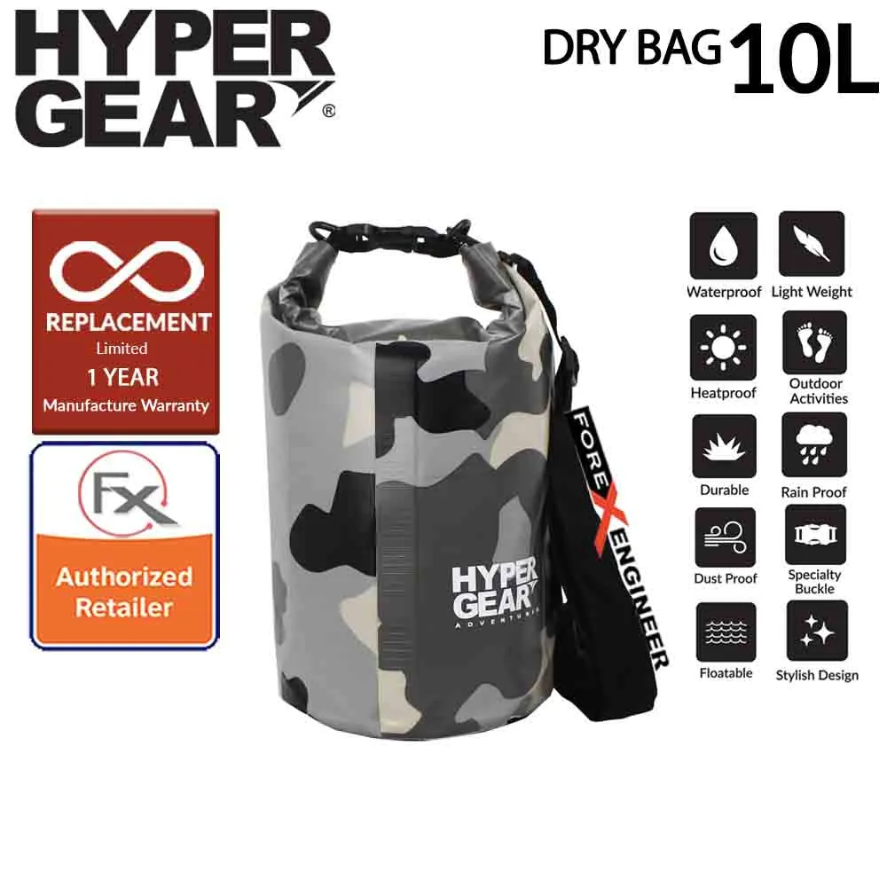 HyperGear Dry Bag 10L - Camouflage Grey Alpha