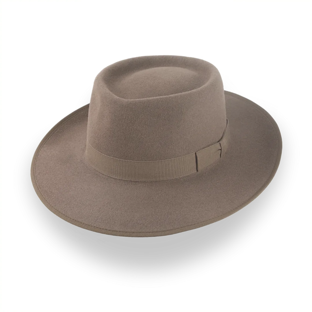 Iconic Wide Brim Porkpie Fedora Hat for Men | The Oppenheimer