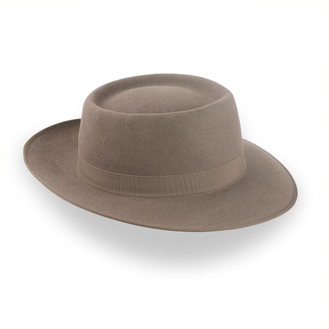 Iconic Wide Brim Porkpie Fedora Hat for Men | The Oppenheimer