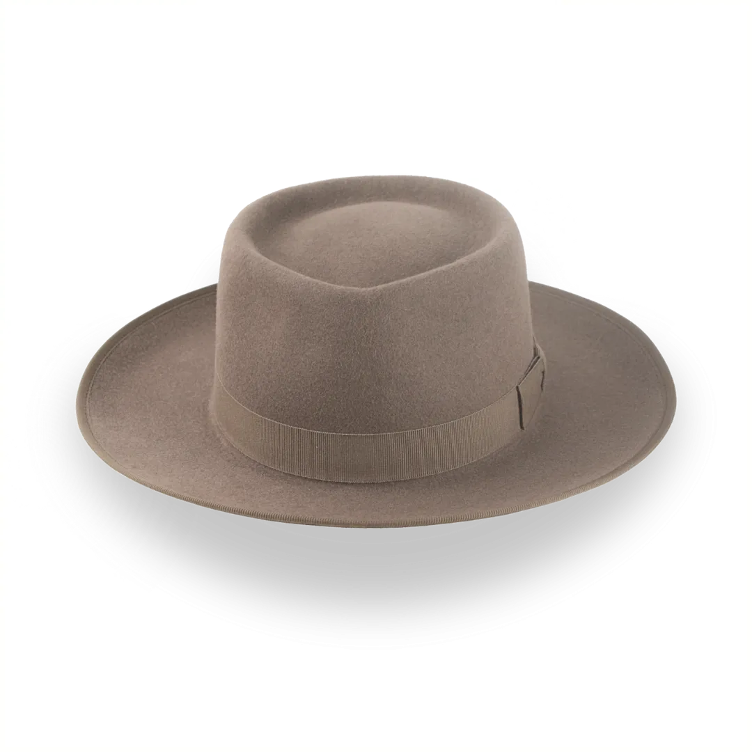 Iconic Wide Brim Porkpie Fedora Hat for Men | The Oppenheimer