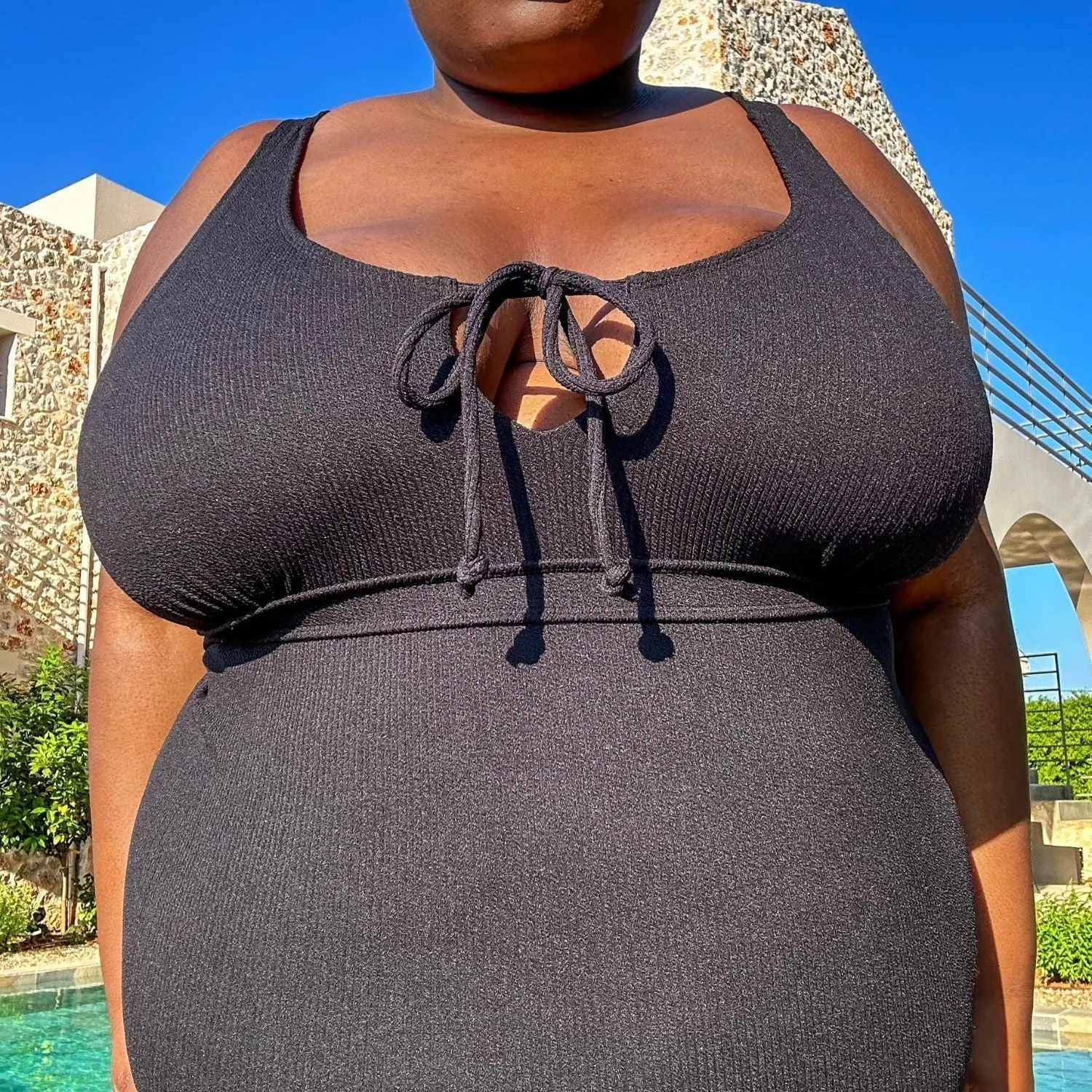 I'll Be Right Here Swimsuit - Black