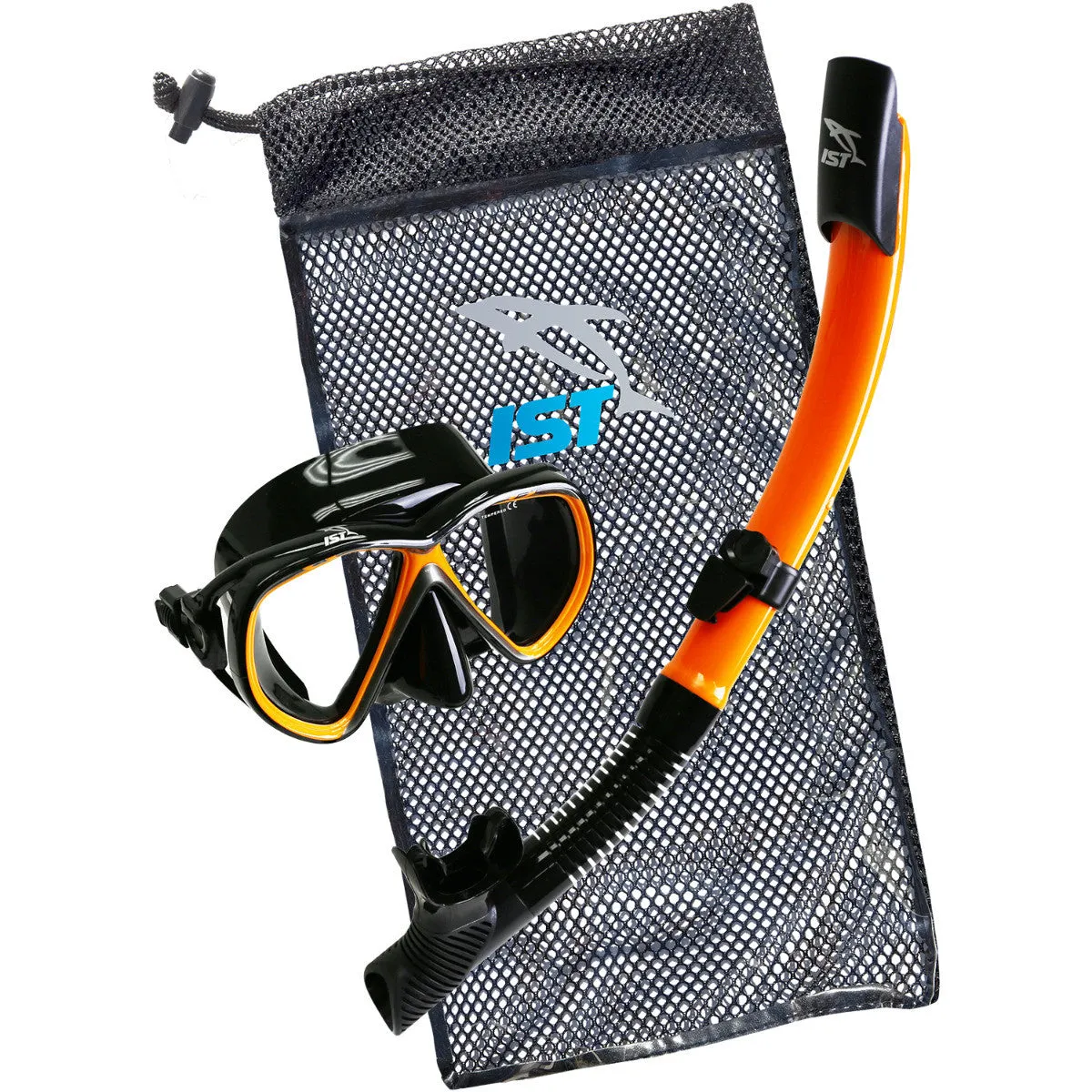 IST CSJ01 Snorkeling Kids Combo Set: Mask, Semi-Dry Snorkel, Mesh Travel Bag