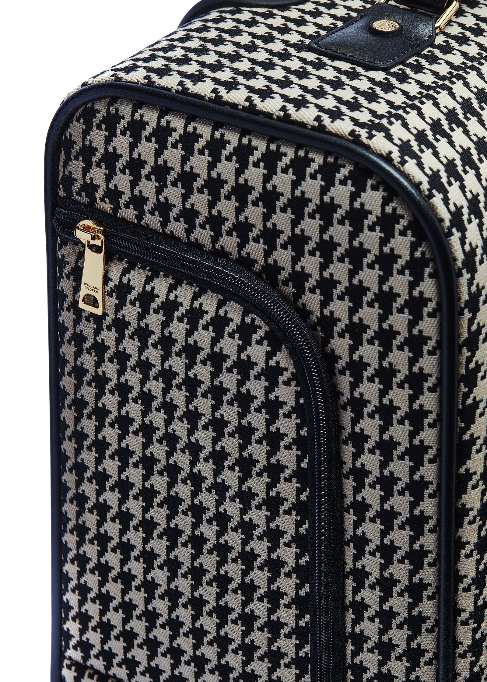 Knightsbridge Small Suitcase (Ecru Houndstooth)