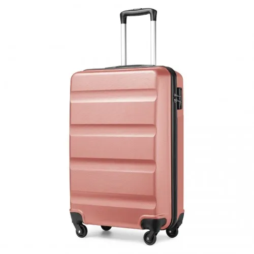 Kono 19 Inch Carry On Suitcase - Lightweight ABS Hardshell with TSA Lock - Nude