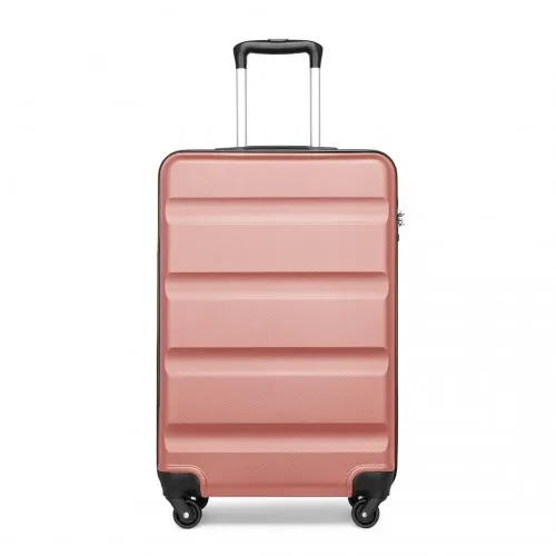 Kono 19 Inch Carry On Suitcase - Lightweight ABS Hardshell with TSA Lock - Nude