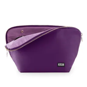 Kusshi Vacationer Makeup Bag in Garnet/Lilac