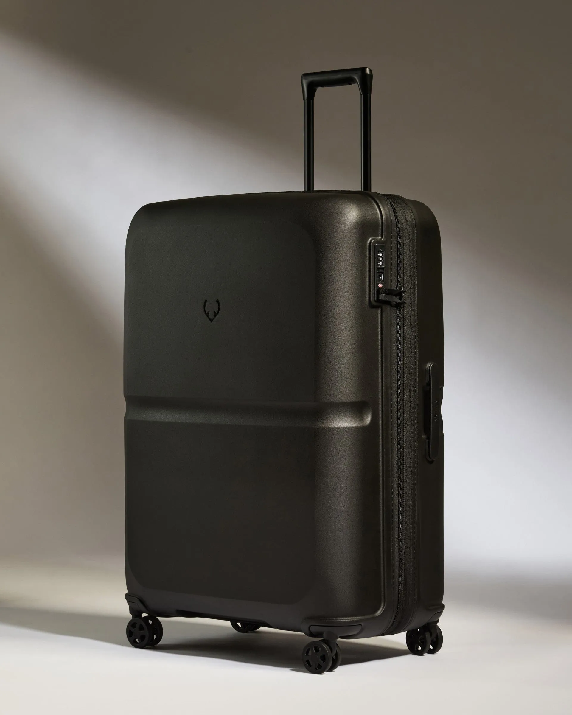 Large Suitcase in Black - Single Stripe