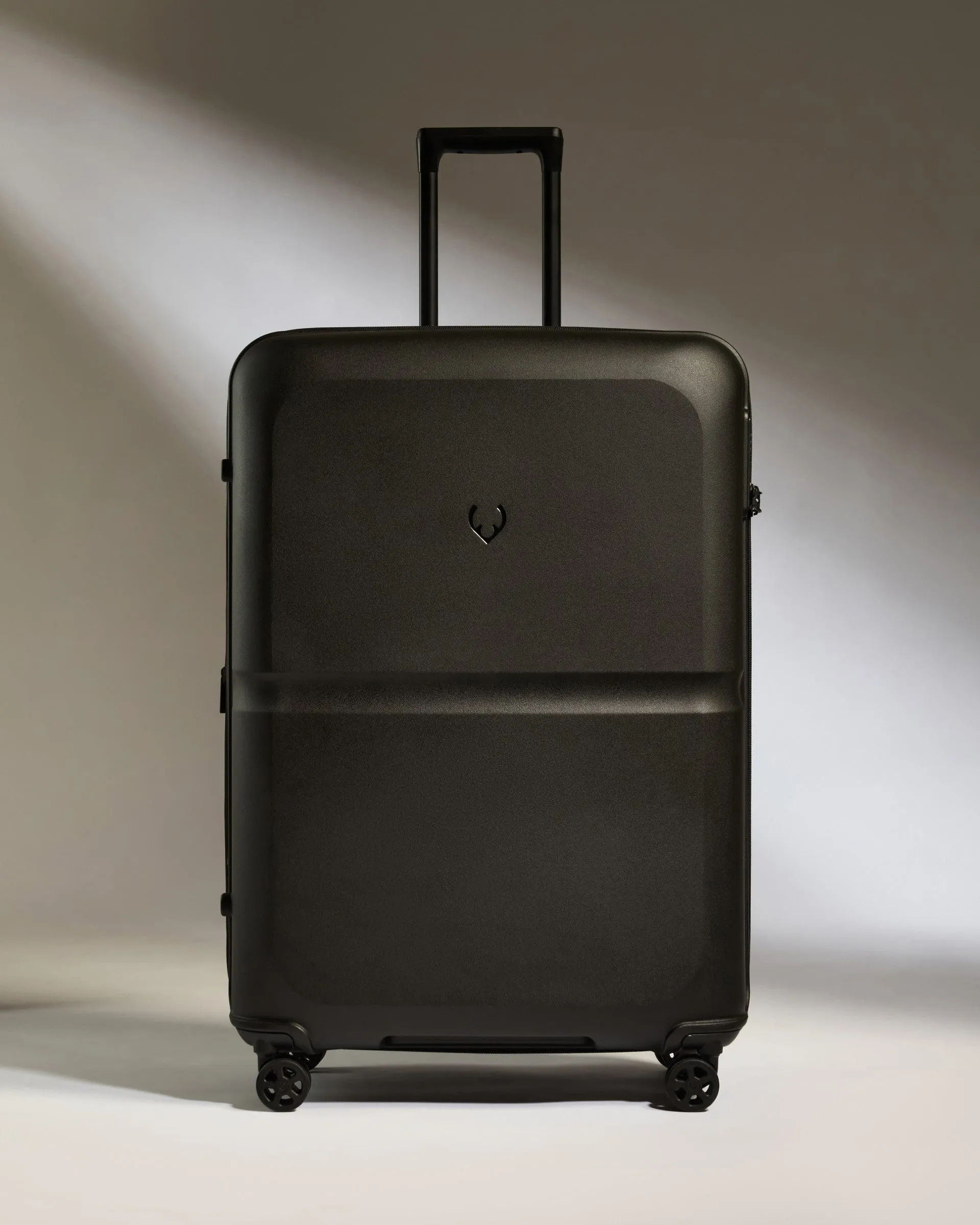 Large Suitcase in Black - Single Stripe