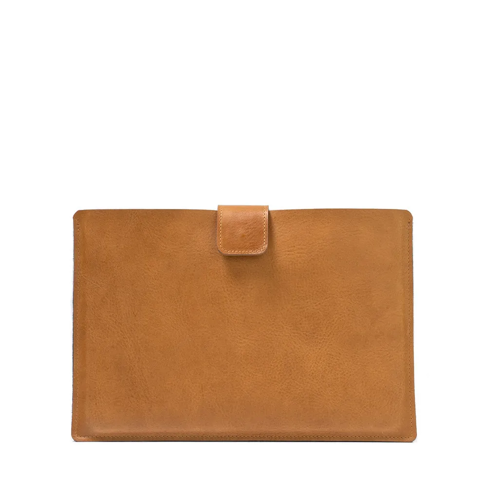 Leather Bag for MacBook with zipper pocket