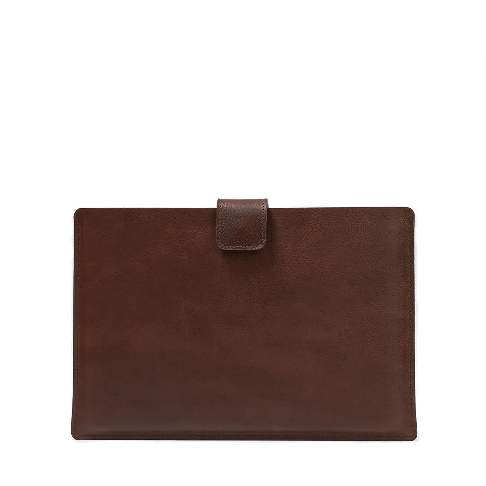 Leather Bag for MacBook with zipper pocket