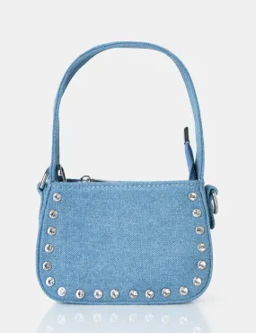 Lee Blue Denim Studded Mini Bag