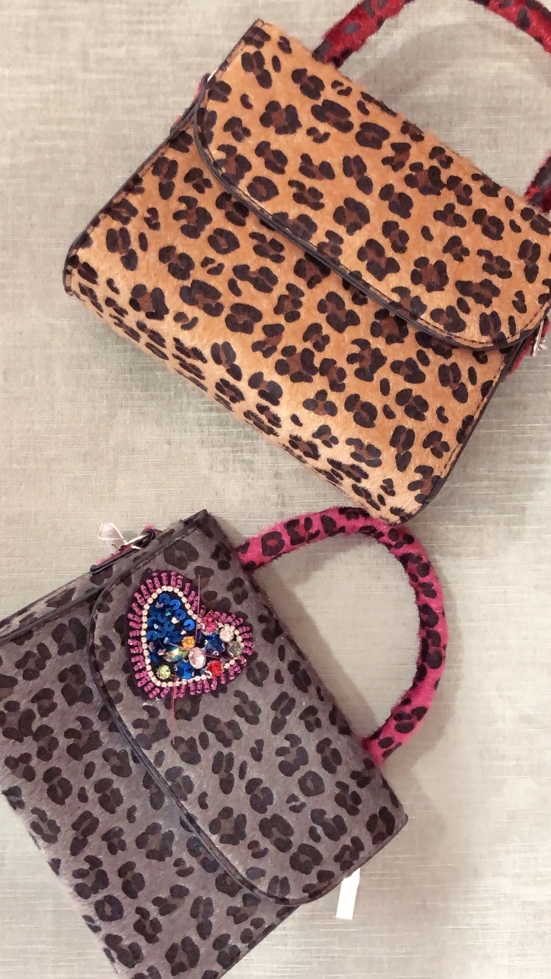 Leopard Handle Bag