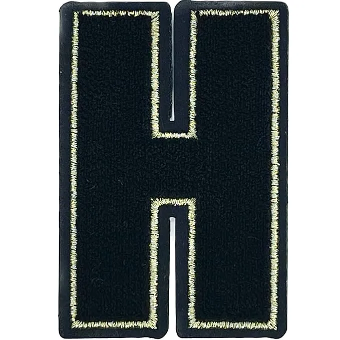 Letter H Hot fix Or Sew Patch