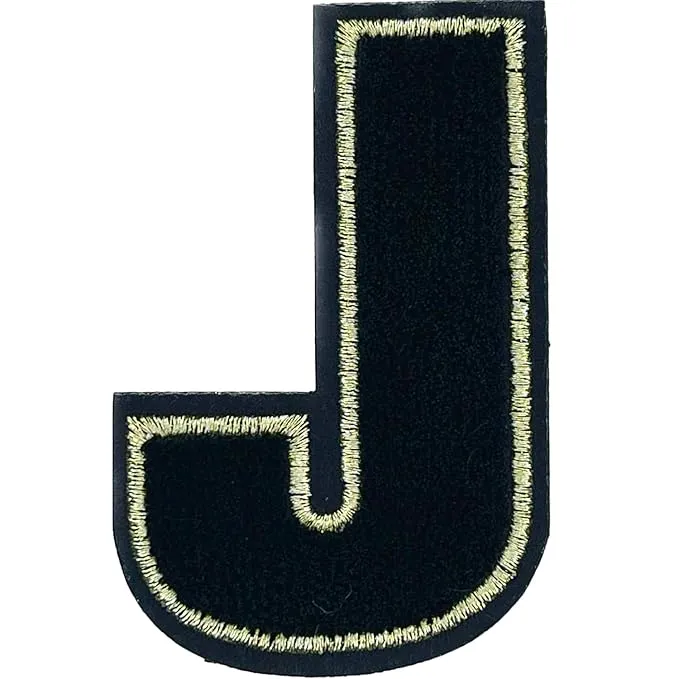 Letter J Hot fix Or Sew Patch