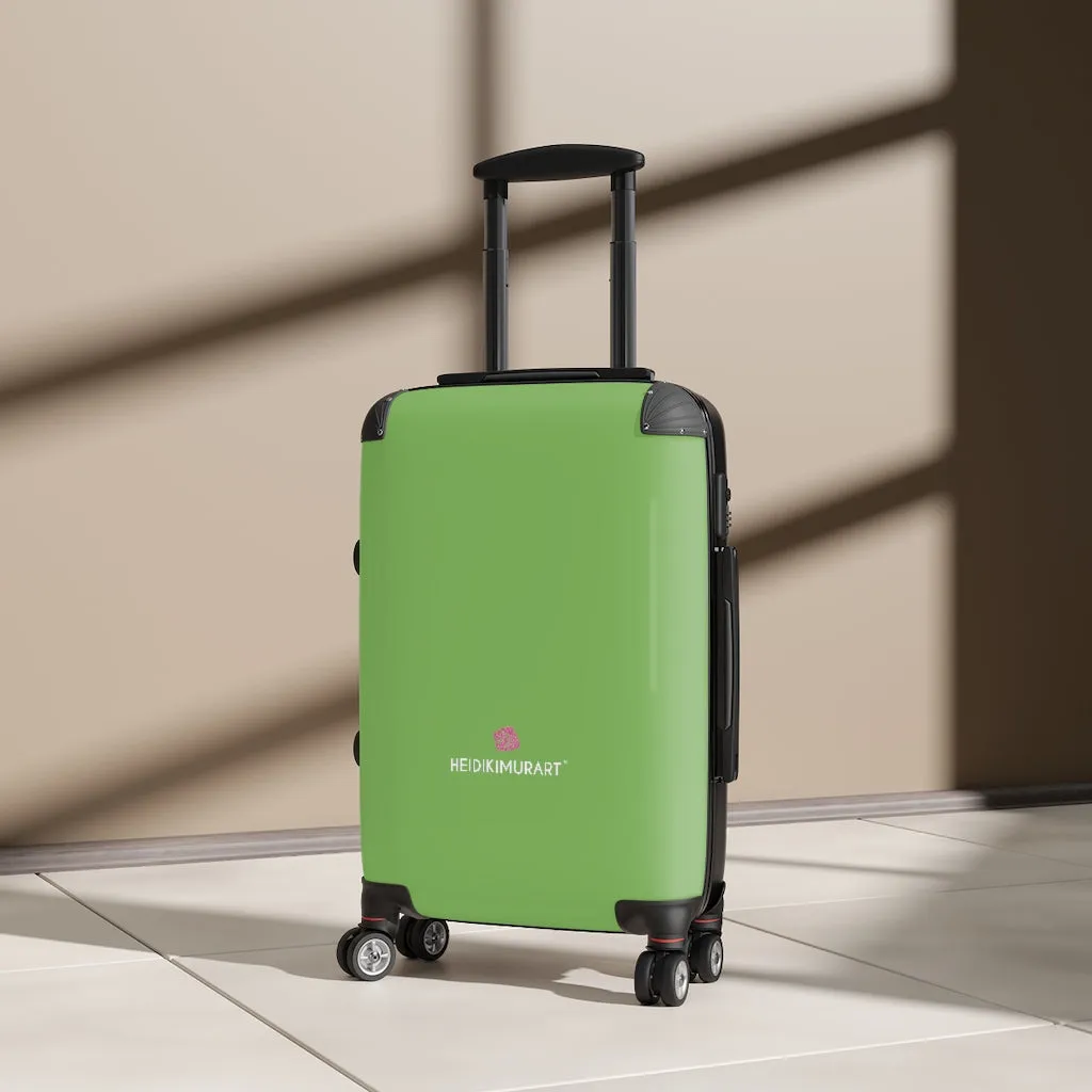 Light Green Color Cabin Suitcase, Carry On Luggage With 2 Inner Pockets & Built in TSA-approved Lock With 360° Swivel