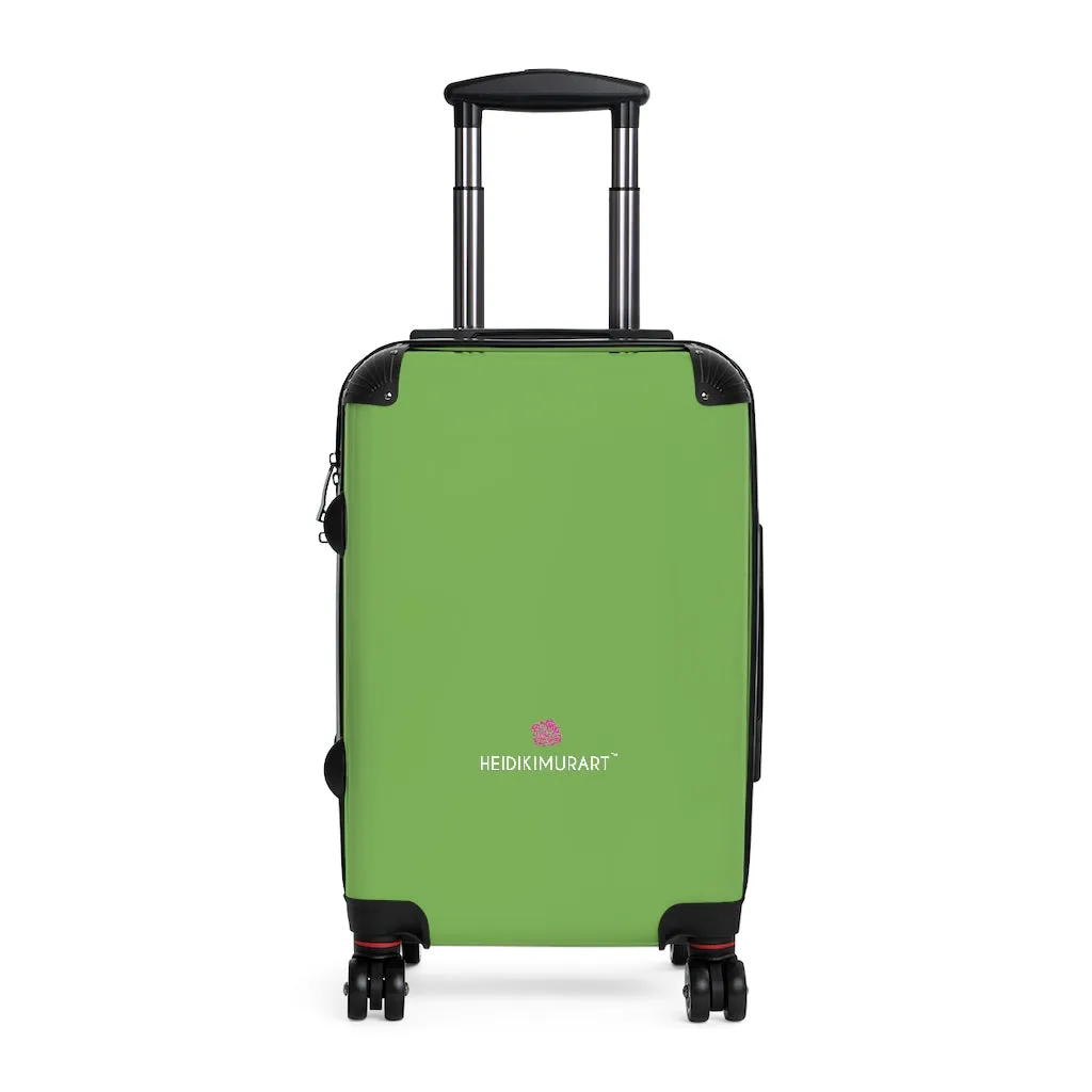 Light Green Color Cabin Suitcase, Carry On Luggage With 2 Inner Pockets & Built in TSA-approved Lock With 360° Swivel