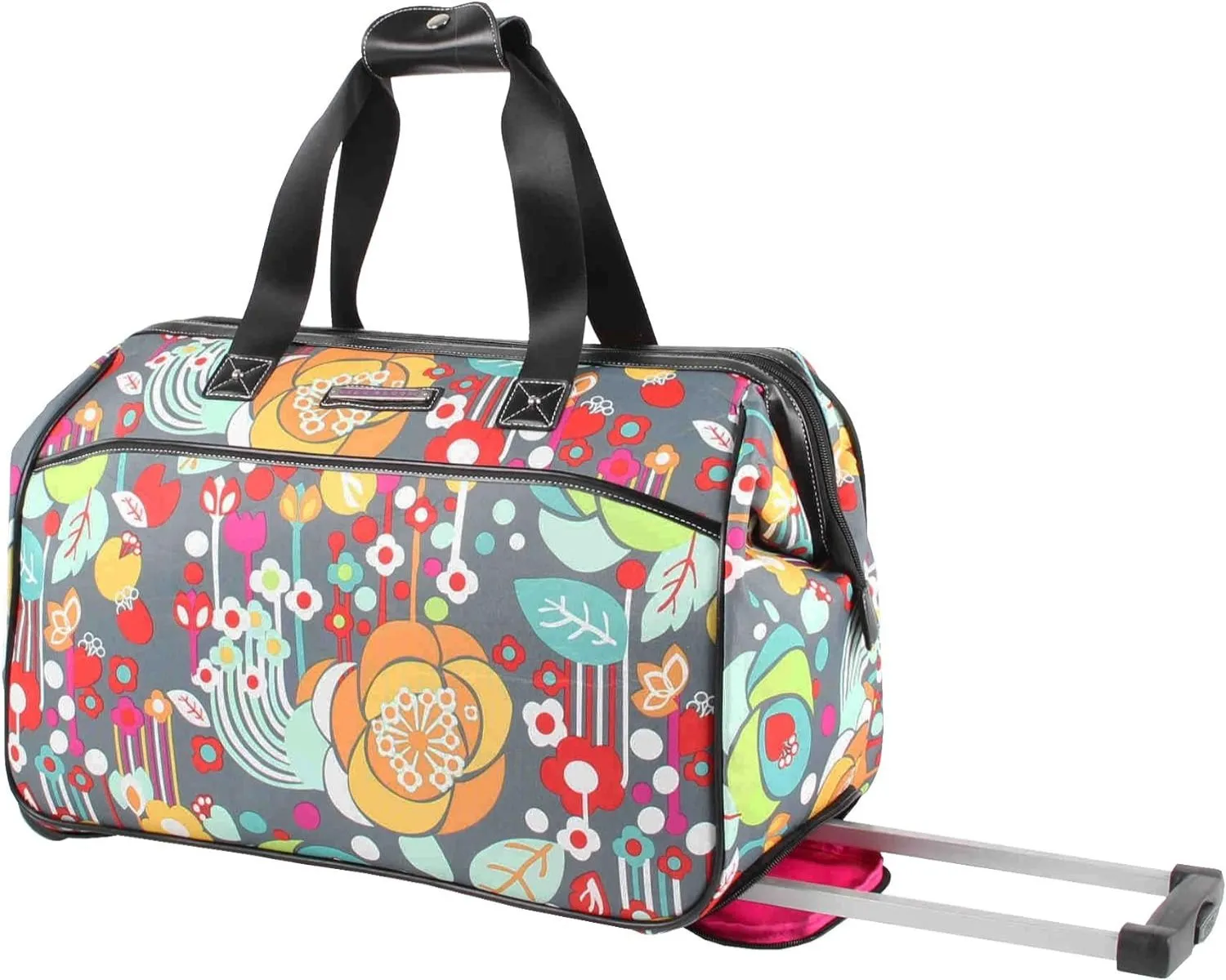 Lily Bloom 22 Inch Lightweight Carry-On Suitcase with 2-Rolling Wheels