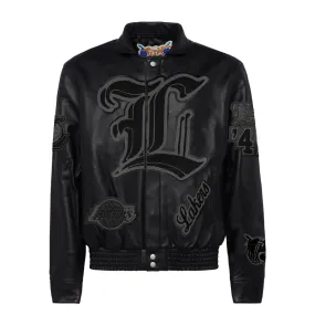 LOS ANGELES LAKERS FULL LEATHER JACKET Black