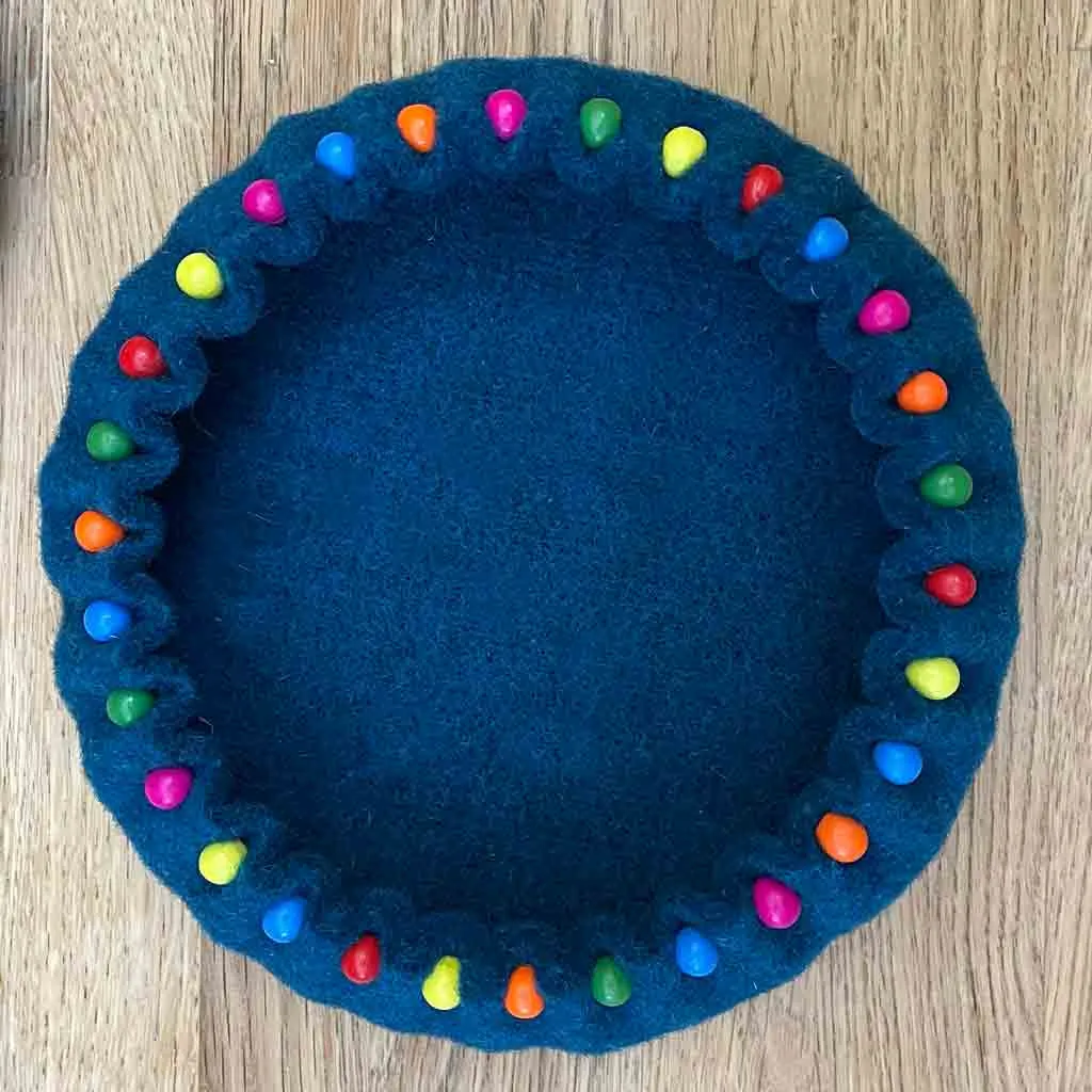 Make your own beaded  Felt Bowl Kit - two sizes