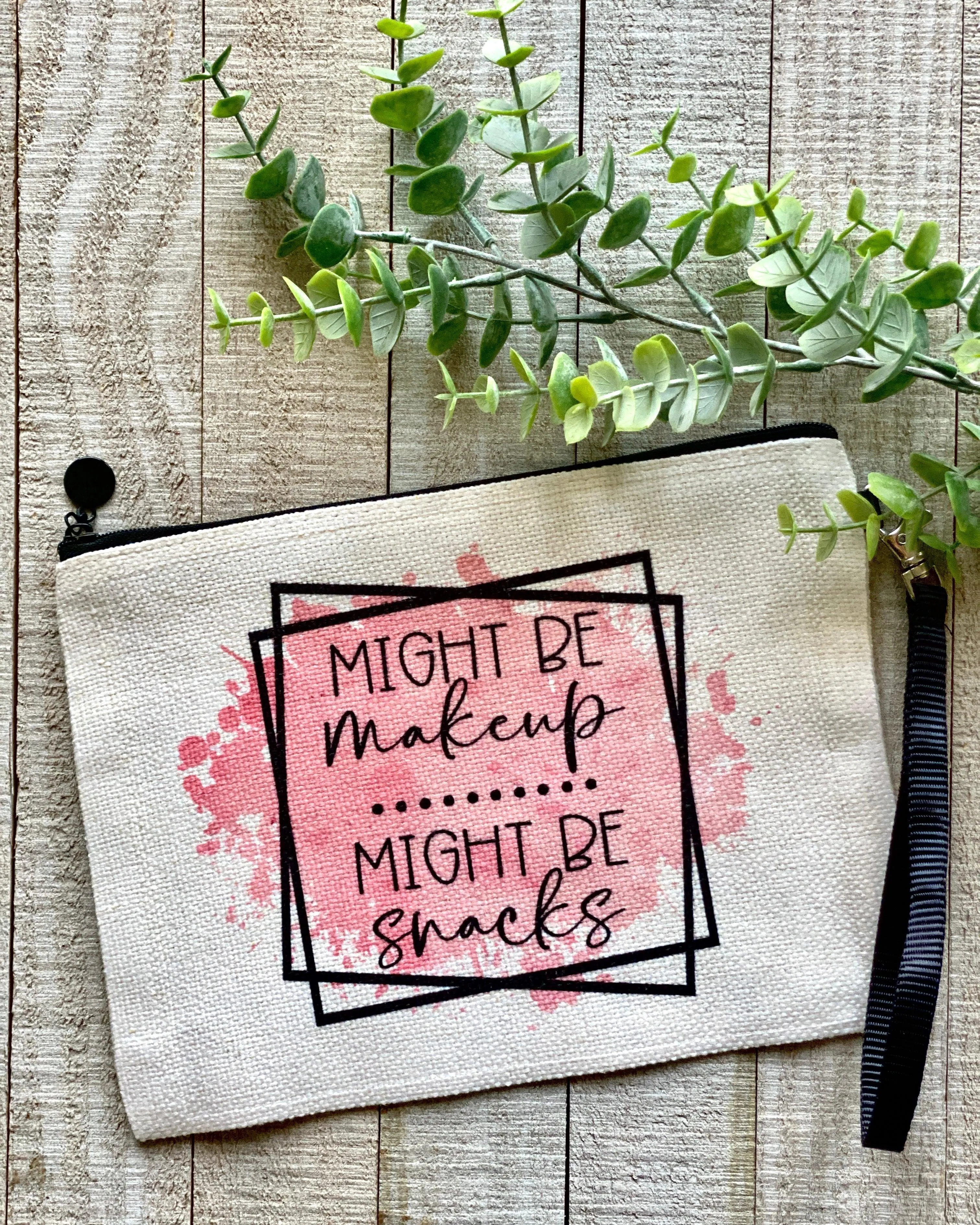 might be makeup might be snacks | makeup bag