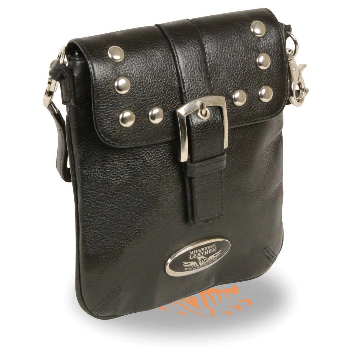 Milwaukee Leather MP8805 Women's Black Small Leather Studded Shoulder