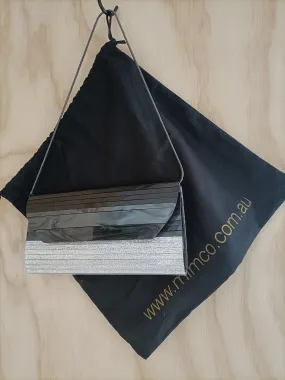 Mimco - Black & Silver Evening Bag