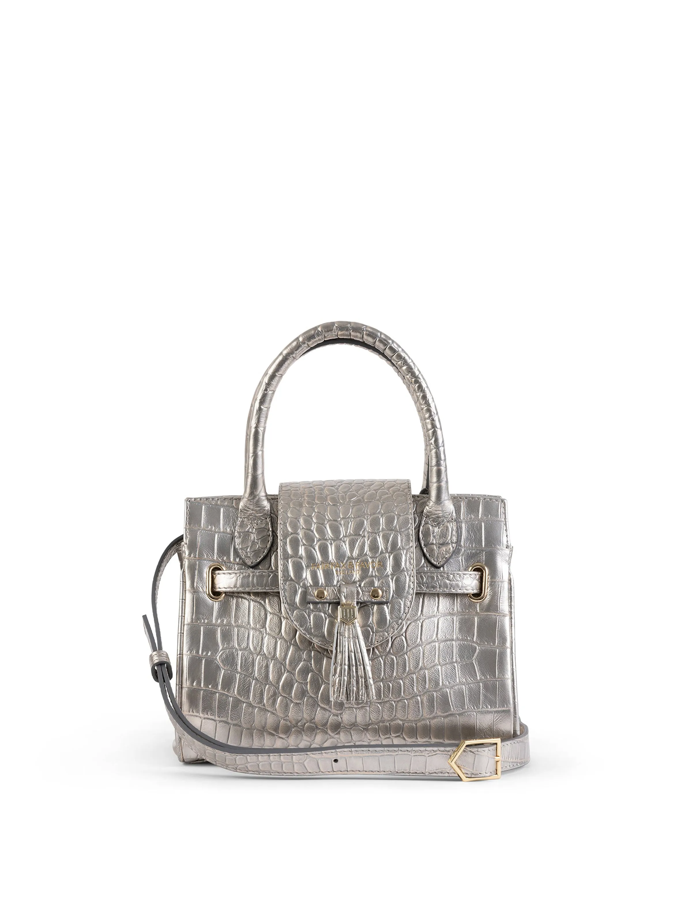 Mini Windsor Handbag - Champagne Croc