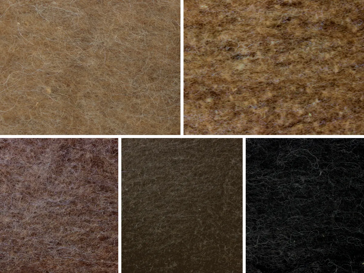 Mocha Mix - dark browns natural wool batts 120g