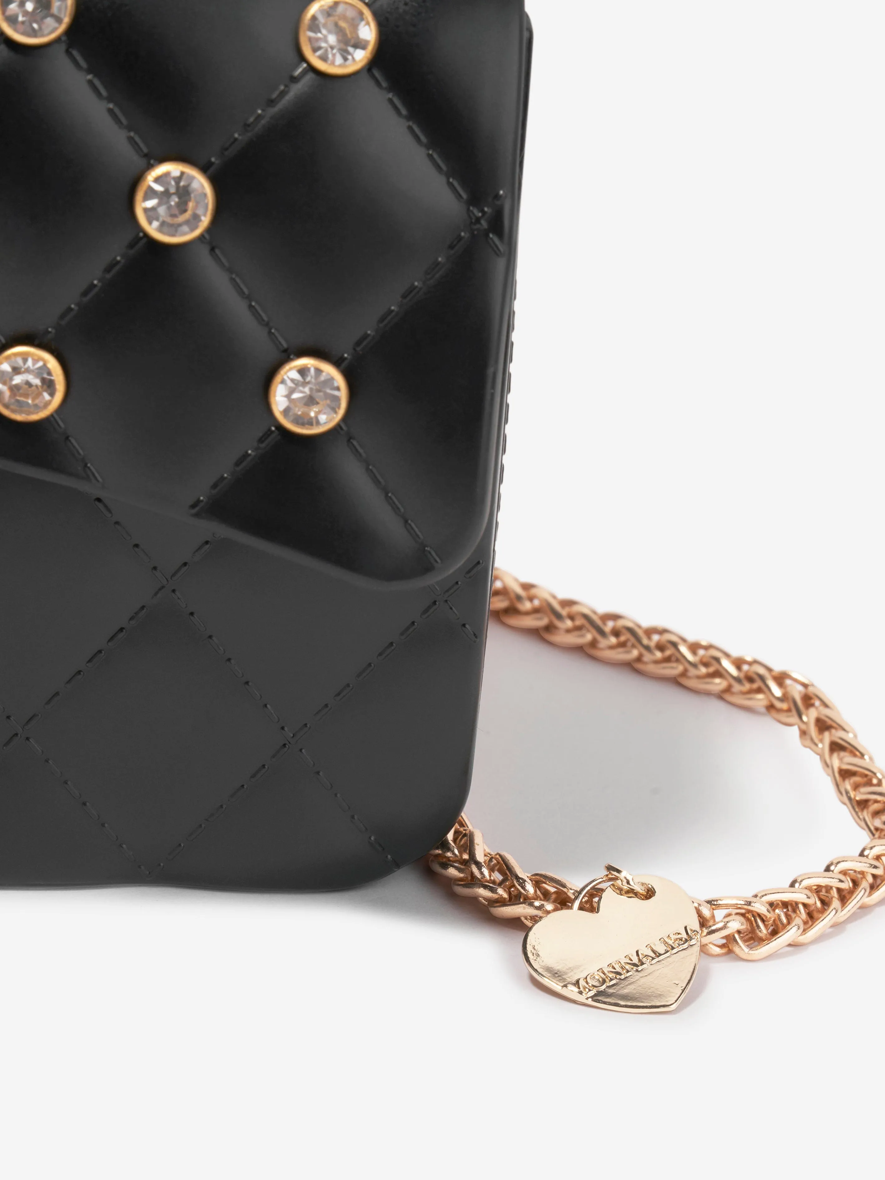 Monnalisa Girls Studded Handbag in Black