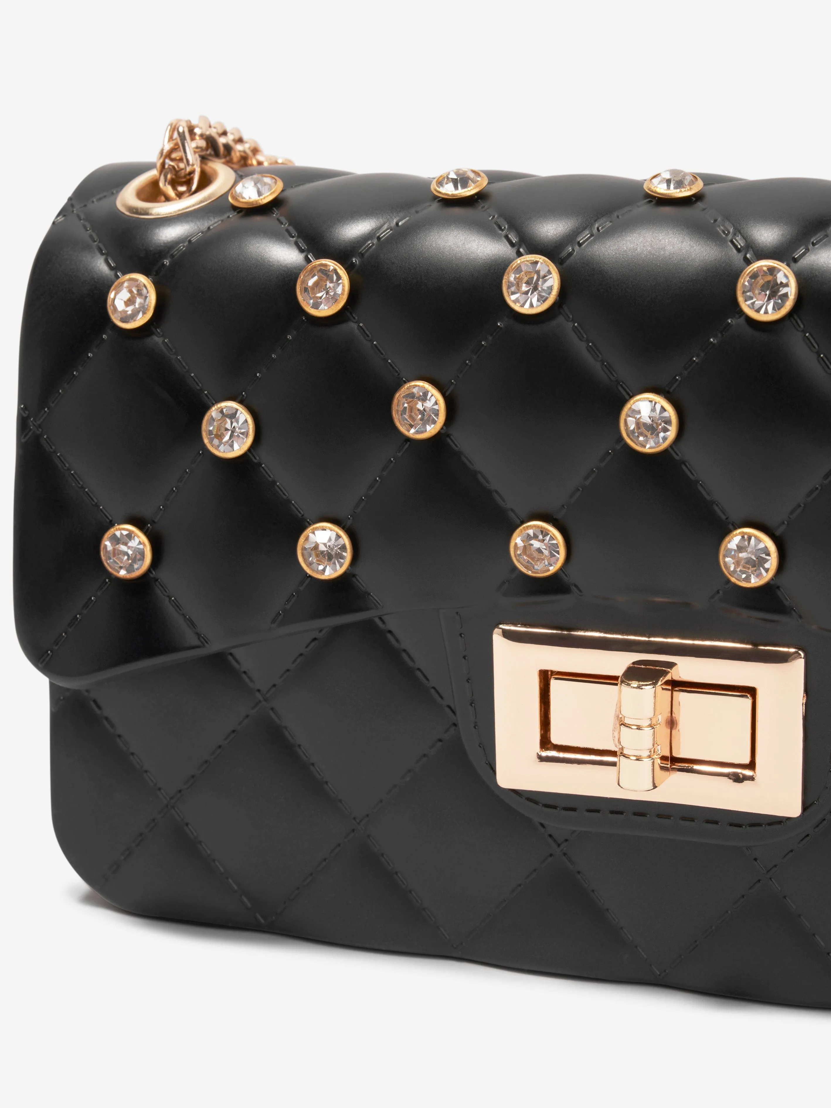 Monnalisa Girls Studded Handbag in Black