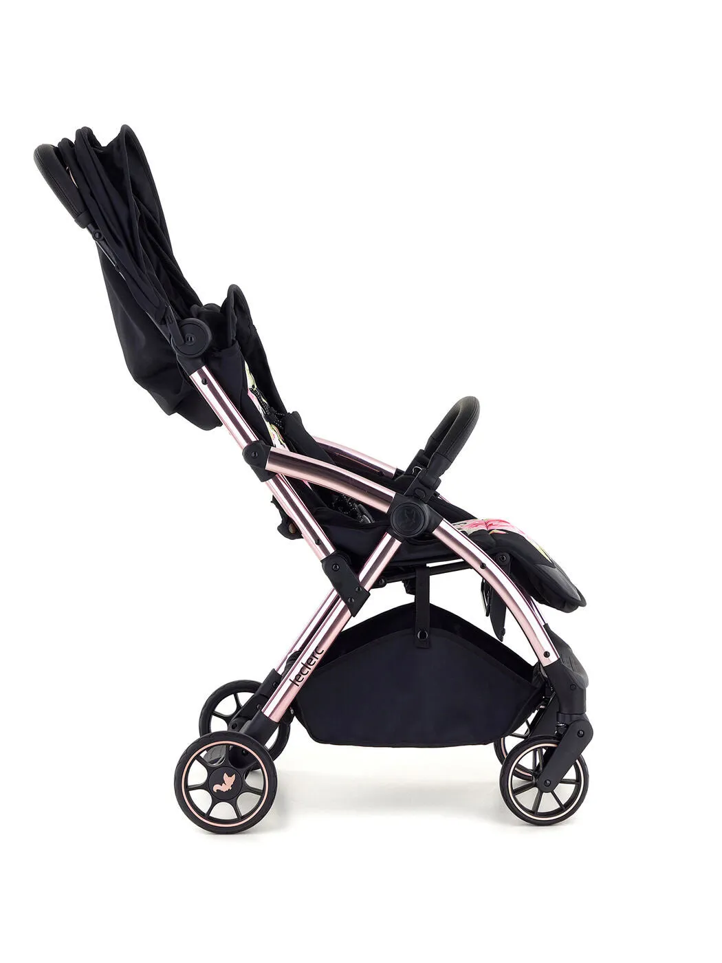 MONNALISA Stroller black with rose print