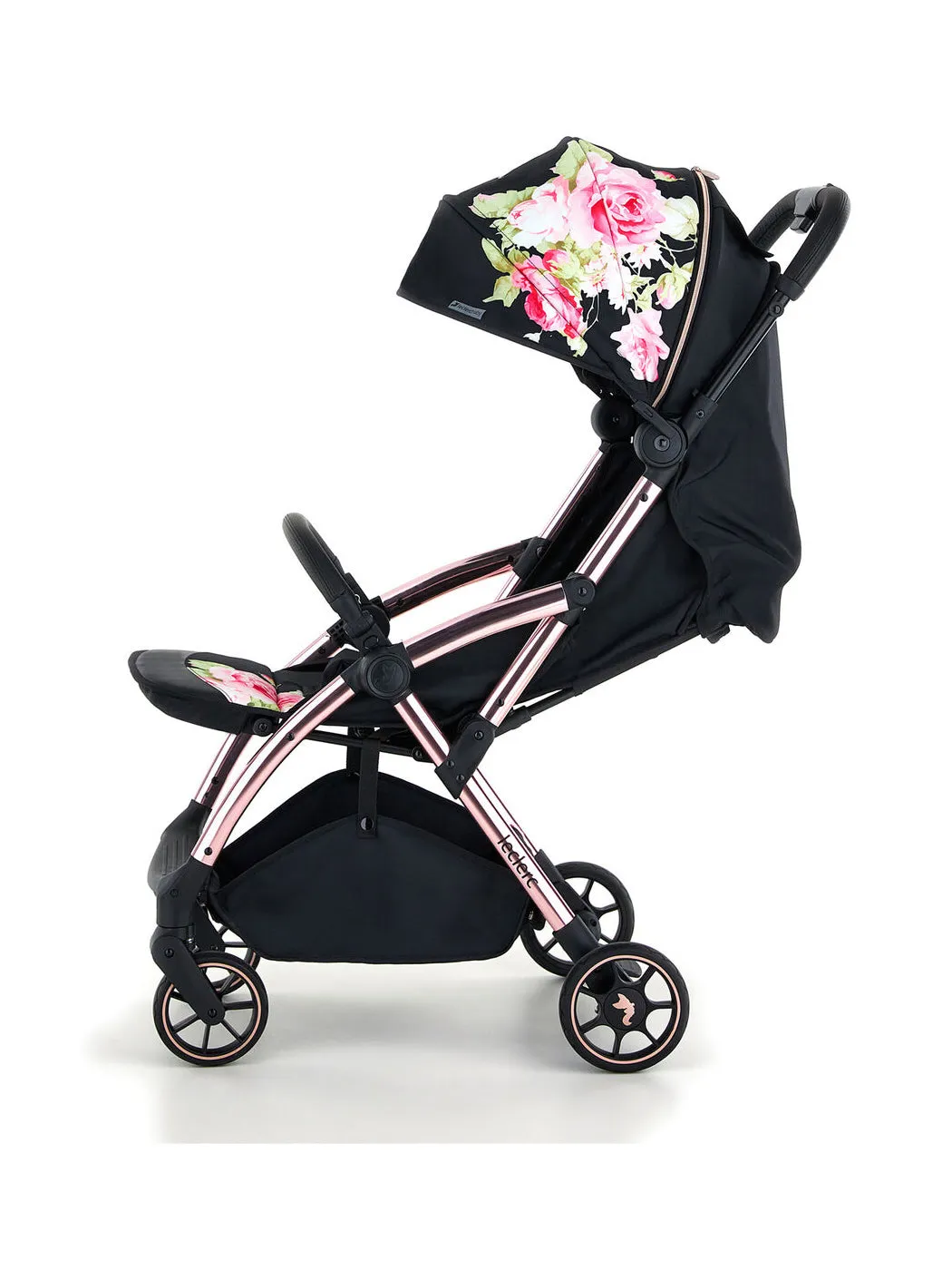 MONNALISA Stroller black with rose print