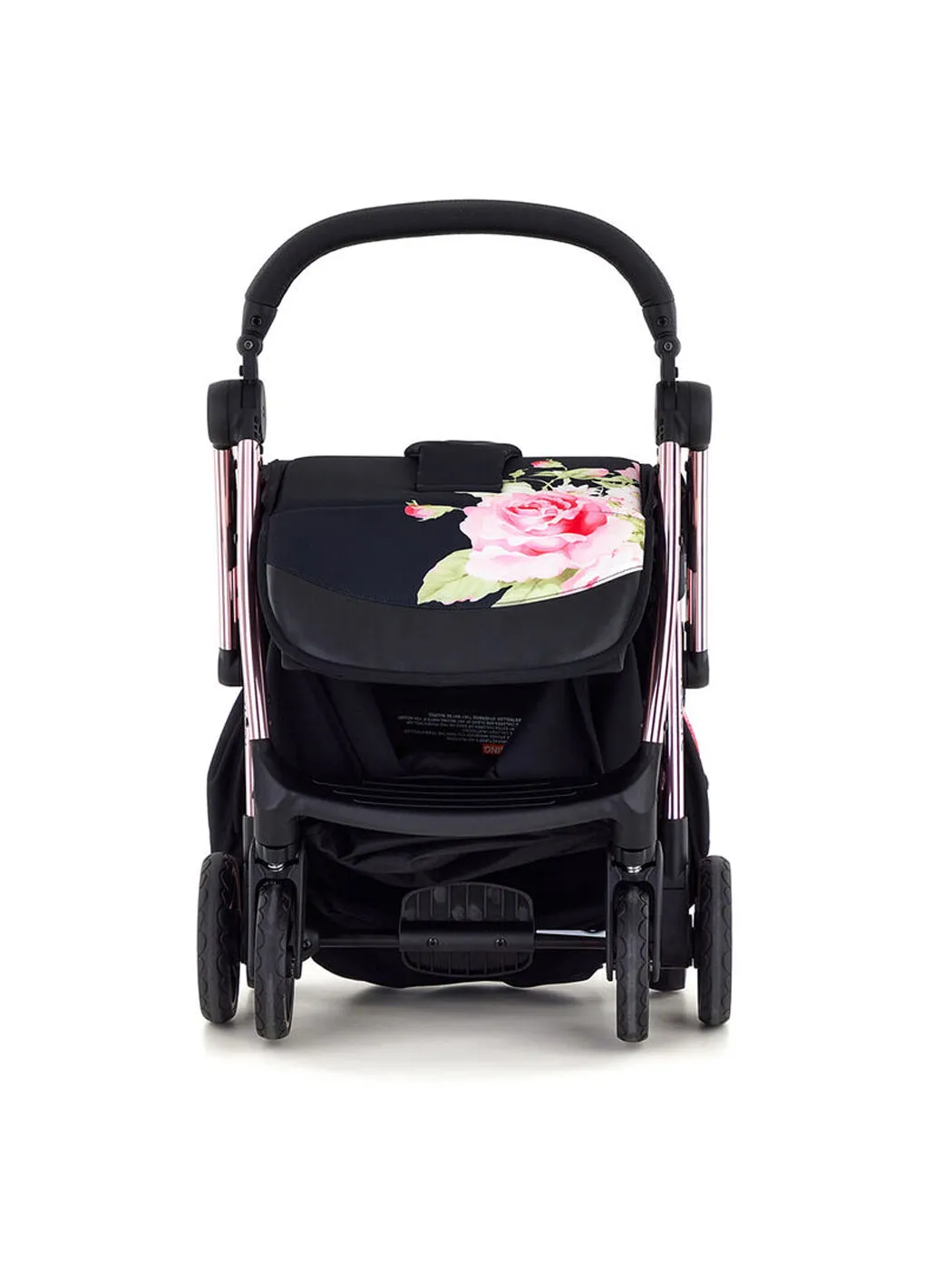 MONNALISA Stroller black with rose print