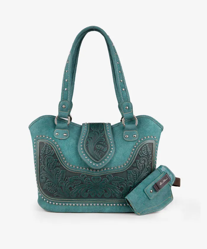 Montana West Tooling Studded Concealed Carry Handbag