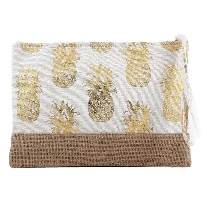 MP0028 Gold Foil Pineapple Pouch/Make-up Bag