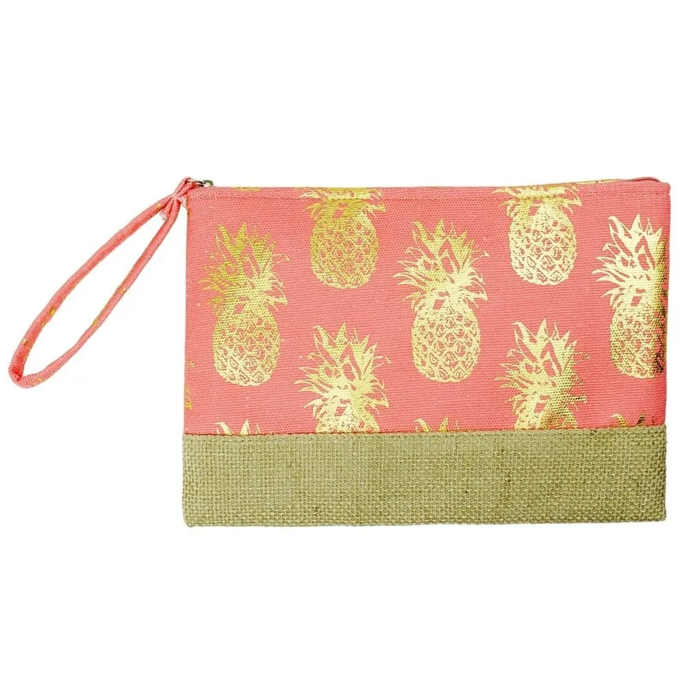 MP0028 Gold Foil Pineapple Pouch/Make-up Bag