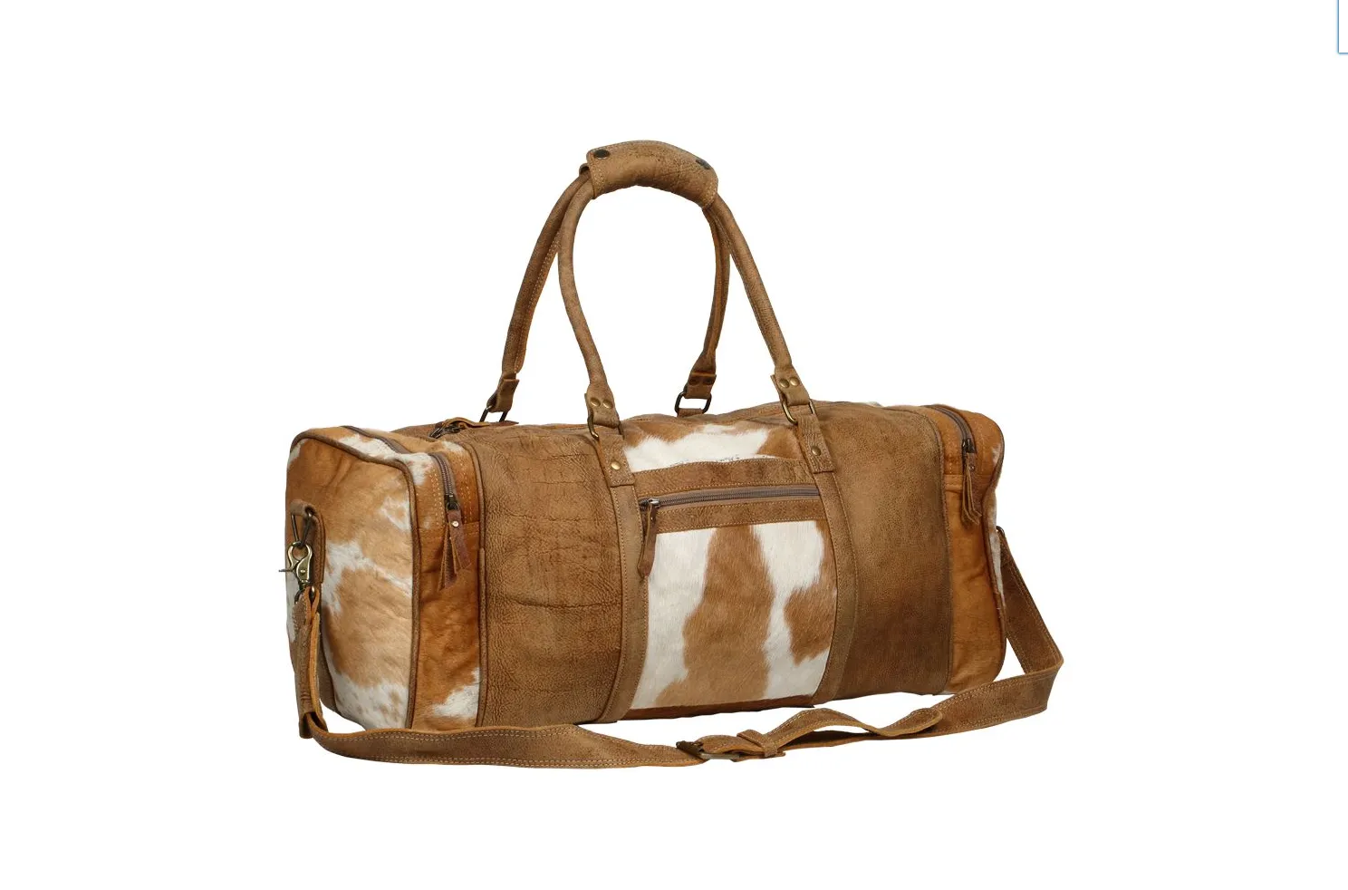 MYRA Cowhide Cinnamon Traveller Bag