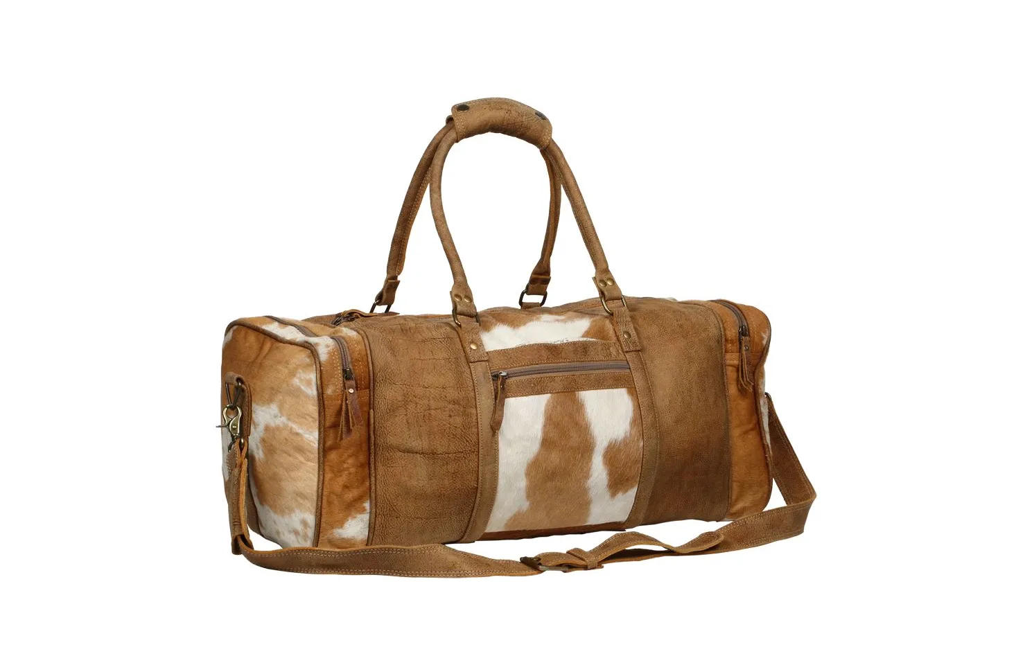 MYRA Cowhide Cinnamon Traveller Bag