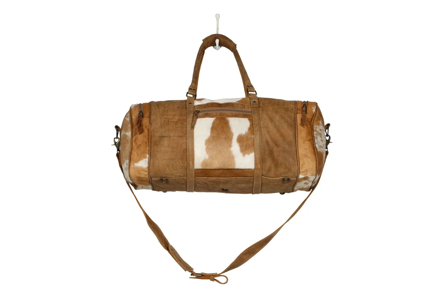 MYRA Cowhide Cinnamon Traveller Bag