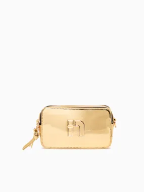 N Mirrored Camera Bag Gold