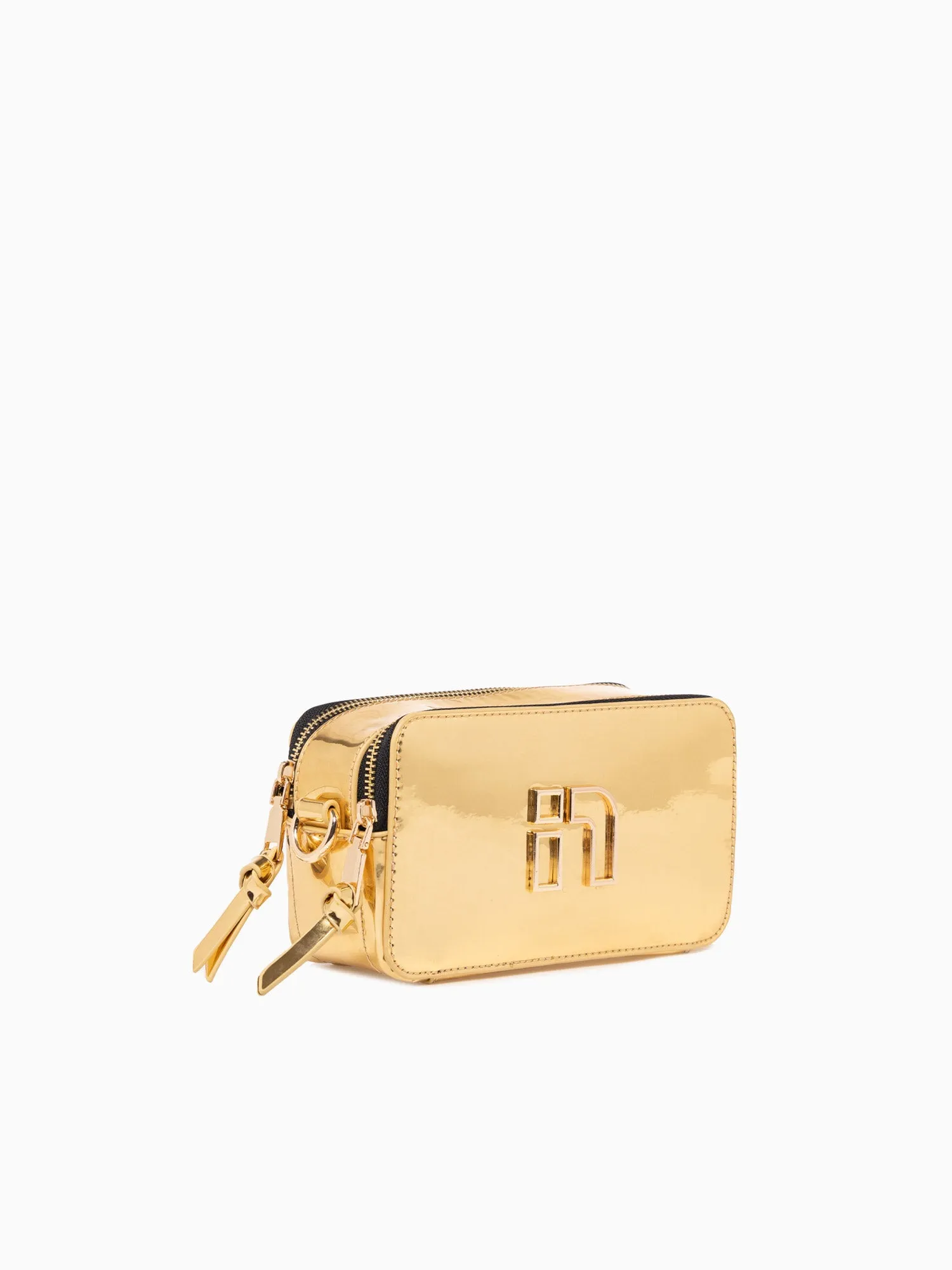 N Mirrored Camera Bag Gold