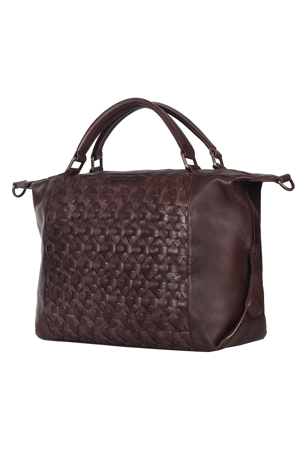 Nantes Cross Weave Large Bowler Bag