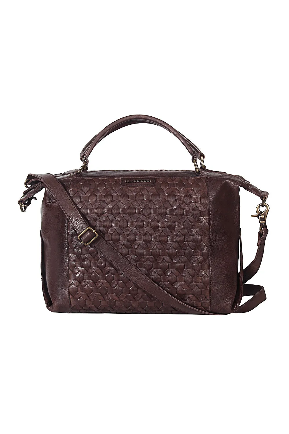 Nantes Cross Weave Large Bowler Bag