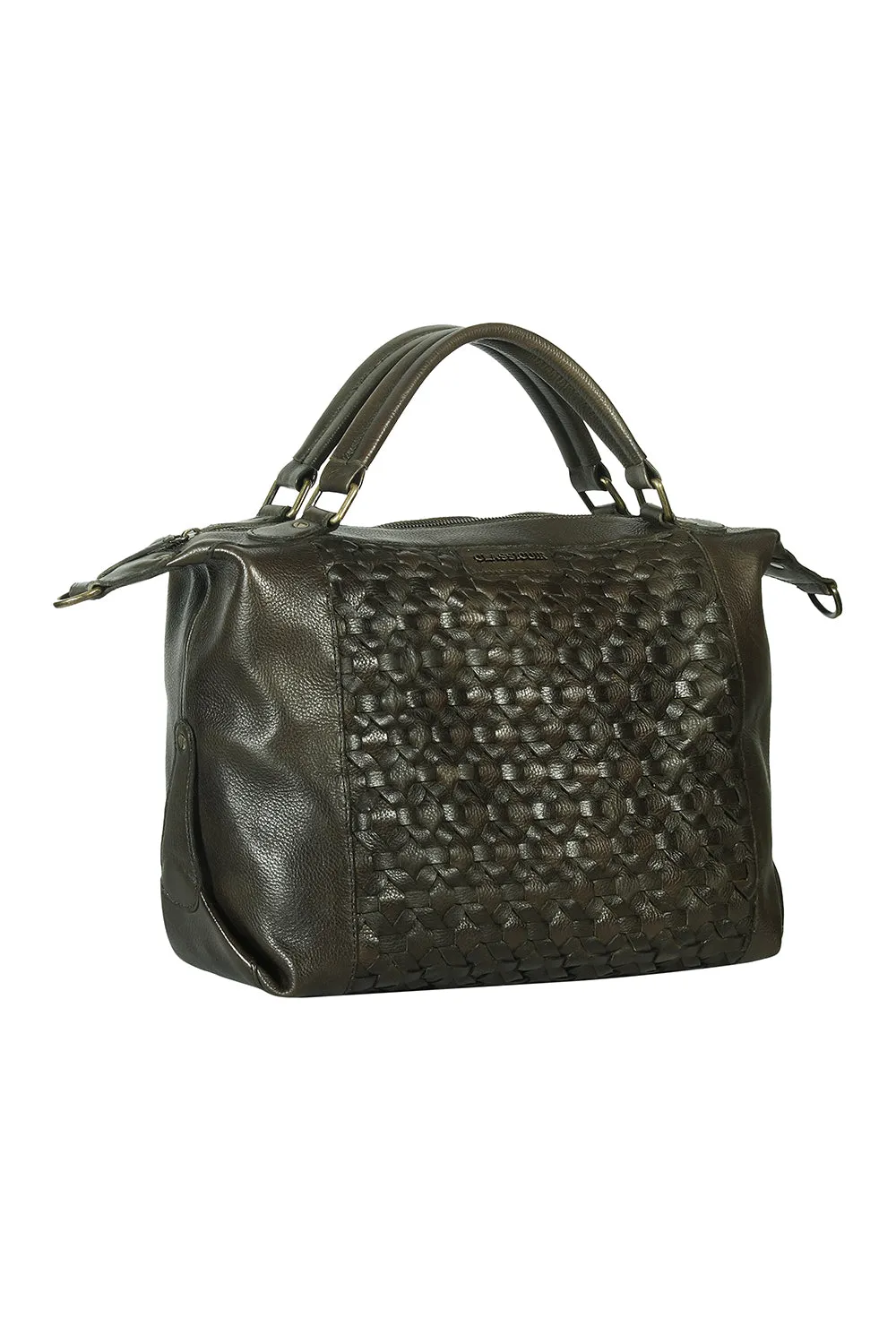 Nantes Cross Weave Large Bowler Bag