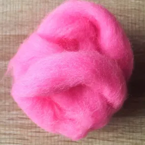 Needle felted wool felting phosphor pink wool Roving for felting supplies short fabric easy felt