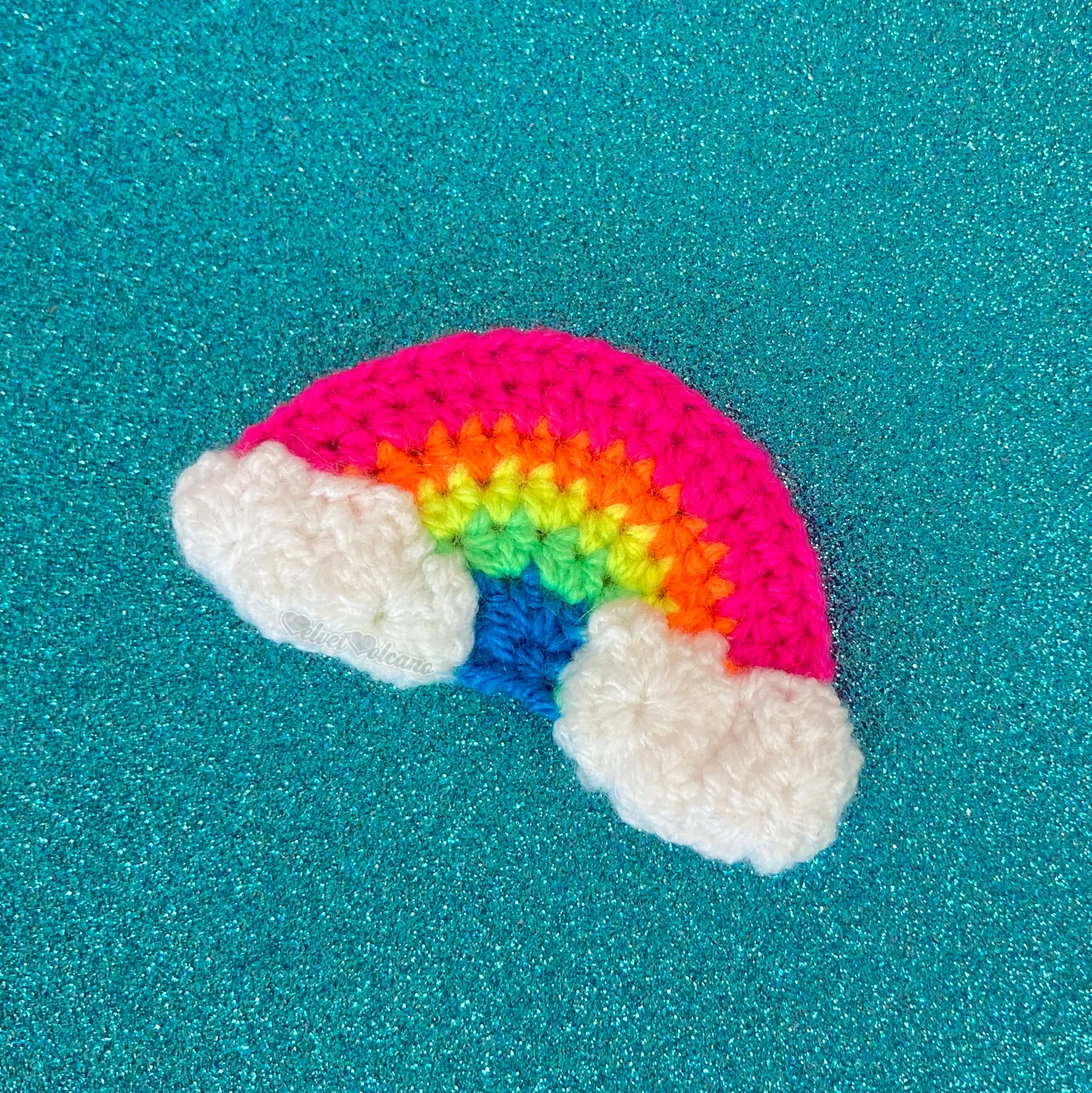 Neon Rainbow Cloud Hair Clip